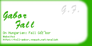 gabor fall business card